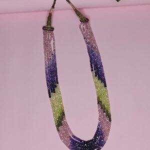 Pastel Multicolor Crystal Beaded Necklace Set